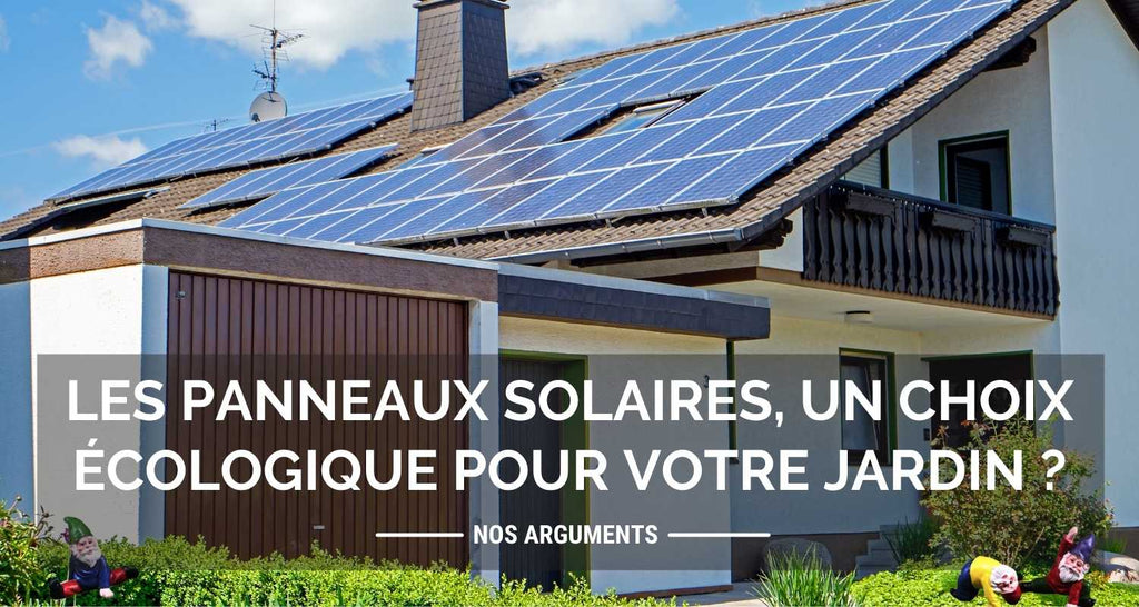 Les panneaux solaires à côté de vos nains de jardin : idée innovante pour un jardin éco-responsable.