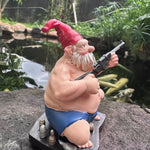 Gros nain de jardin vue de profil