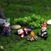 Lot de nain de jardin composé de 4 pièces