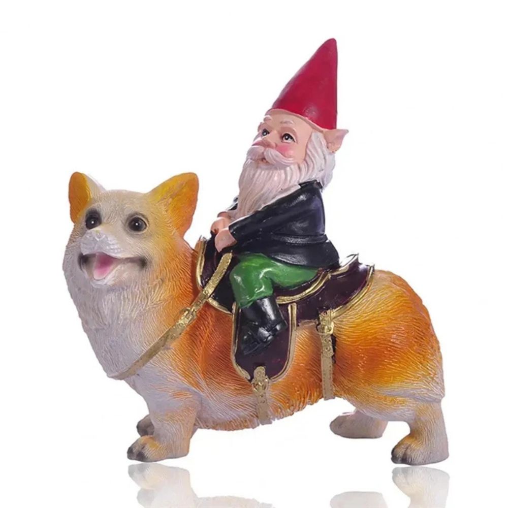 nain de jardin animaux chien sur fond blanc