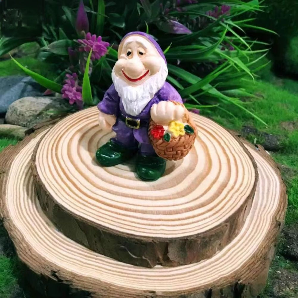 nain de jardin blanche neige avec panier
