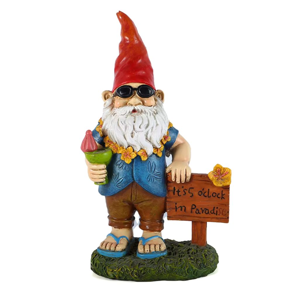 nain de jardin cool sur fond blanc