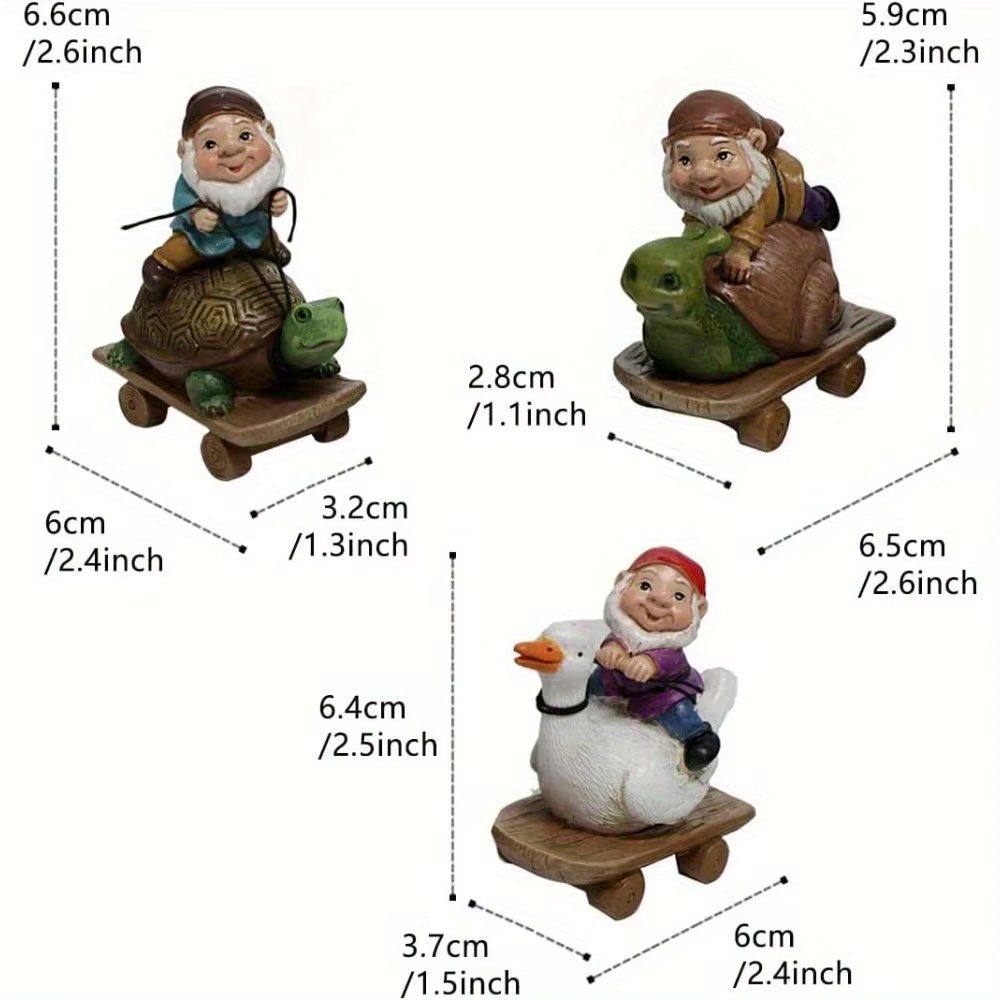 dimensions Nain de jardin fantaisie