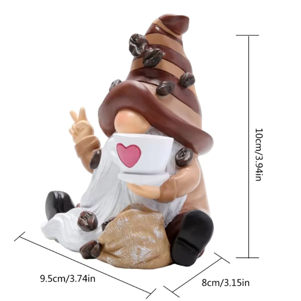 dimensions du nain de jardin marron