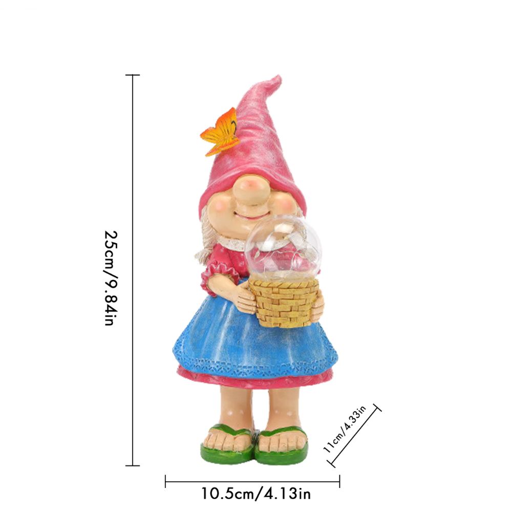 nain de jardin lumineux dimensions