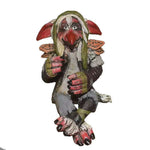 nain de jardin moche sur fond blanc