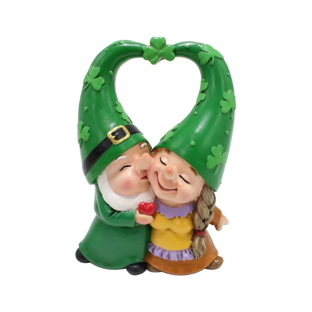 Nain de jardin Roméo et Juliette  sur fond blanc