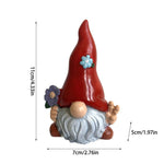 dimensions du nain de jardin de couleur rouge