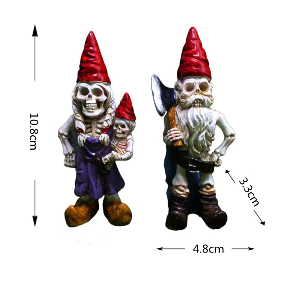 dimensions nain de jardin squelette