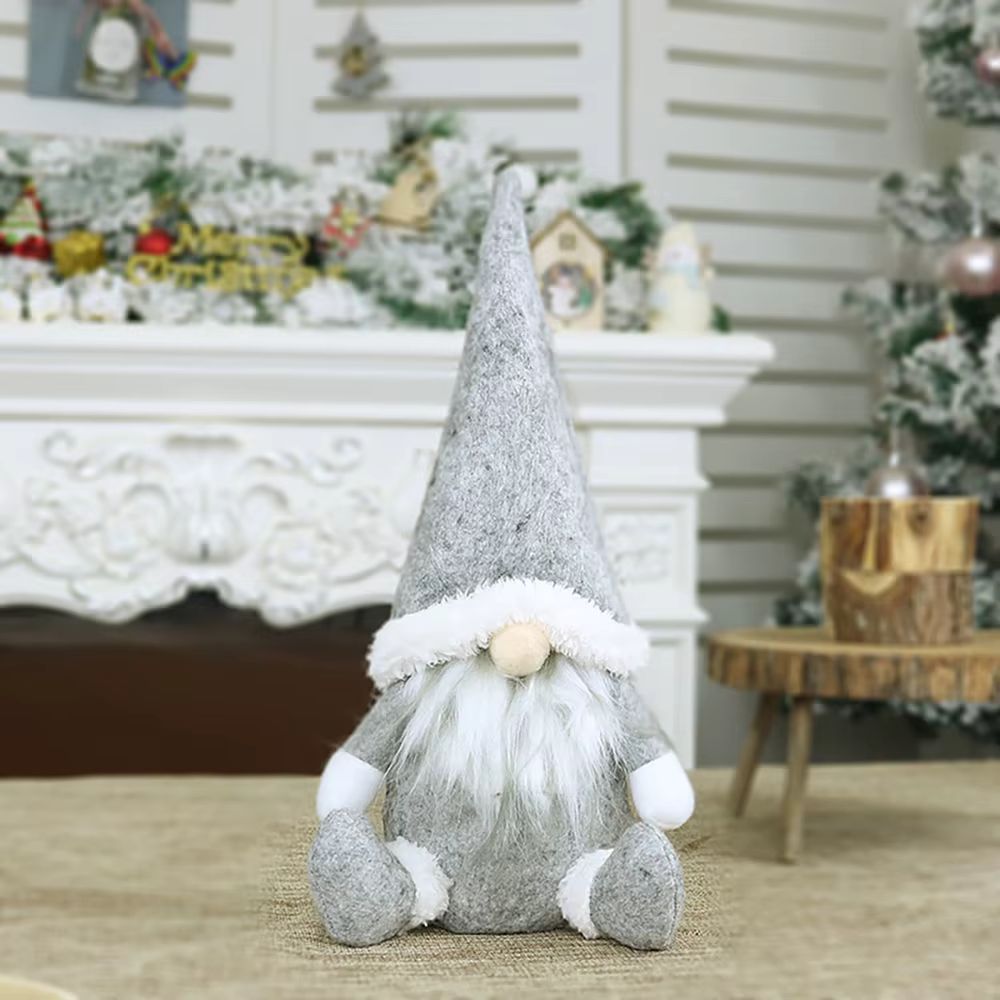 gnome peluche couleur gris