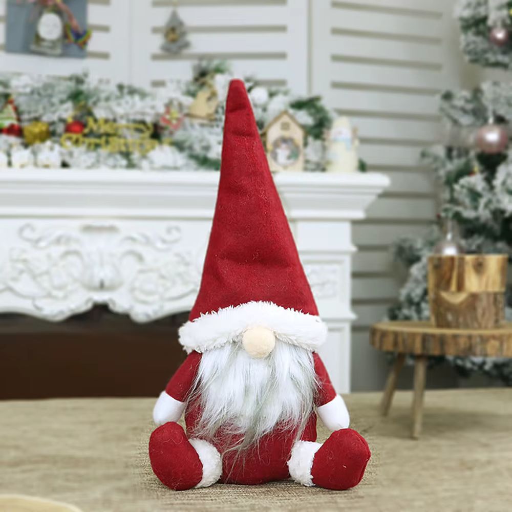 gnome peluche couleur rouge
