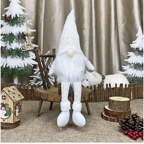 lutin de noël action couleur blanc