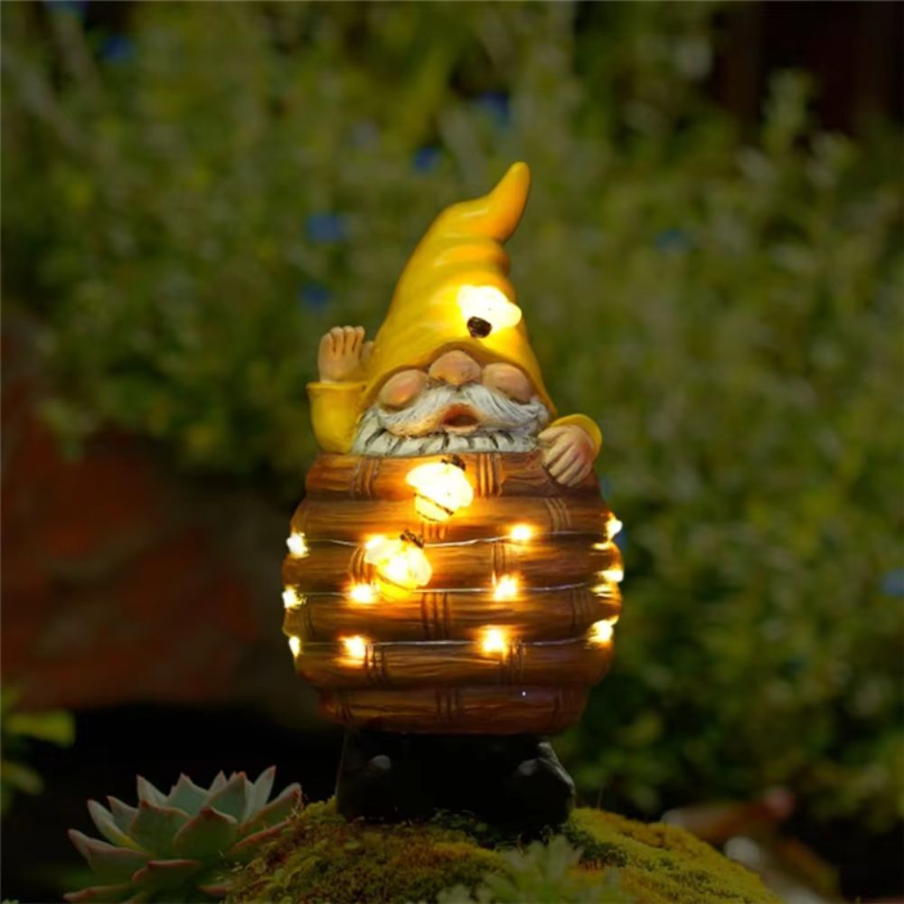 nain de jardin apiculteur lumineux