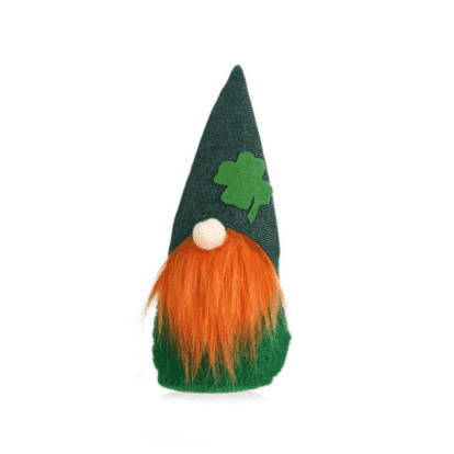 Nain De La Saint-Patrick Sans Visage - Décoration Peluche Verte, Porte-bonheur Festif Pour Votre Intérieur