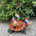 image nain de jardin avec une tortue