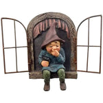 nain de jardin vintage sur fond blanc