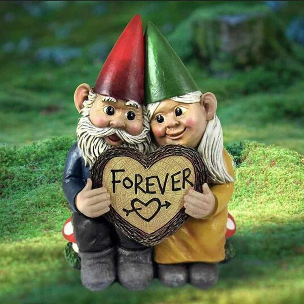 KURKUR Lot De 2 Nains De Jardin Nus Amusants – Figurines Drôles Couple Nain Coquin, Statue Résine Extérieur, Cadeau Jardin Humour