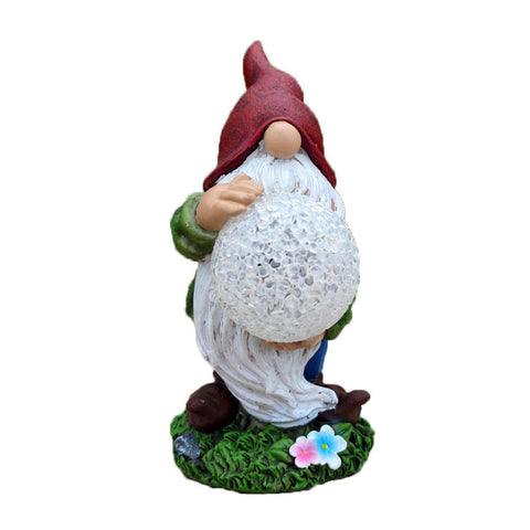 Nains De Jardin Lumineux En Peluche – Lot De 2 – Hauteur 17 Cm – Lumières LED Intégrées – Base Lestée – Décoration Automne, Thanksgiving, Noël